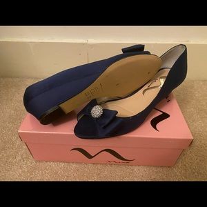 Navy 2 inch Wedge heel